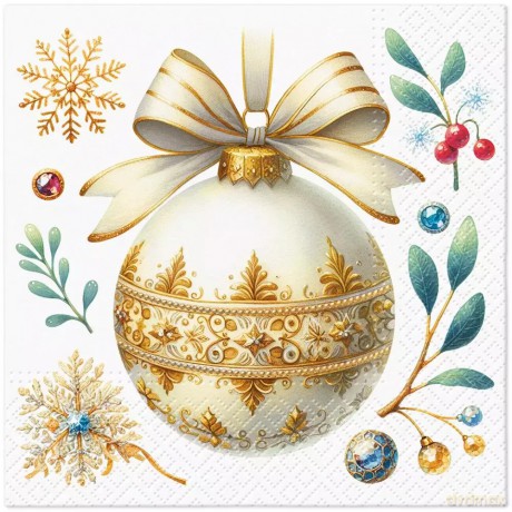 Serwetki świąteczne Classic decoration 33x33 cm (20 sztuk)