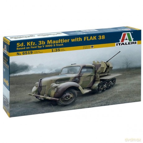 ITALERI Sd.Kfz.3B Maultier With Flak 38 [MODELARSTWO]