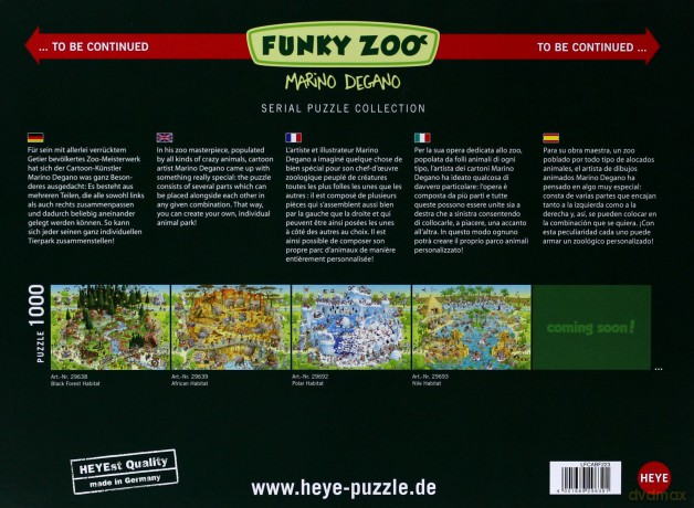 HEYE 1000 EL. African Habitat Afrykańskie zwierzęta [PUZZLE]
