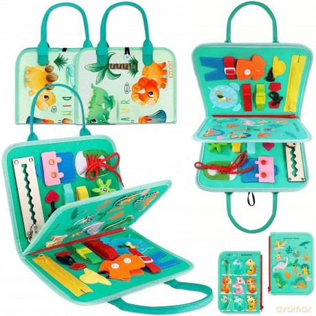 Tablica Manipulacyjna Sensoryczna Montessori Książeczka Zabawka Edukacyjna