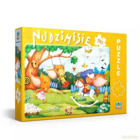 Zabawa Nudzimisiów. Puzzle 130 elementów [PUZZLE]