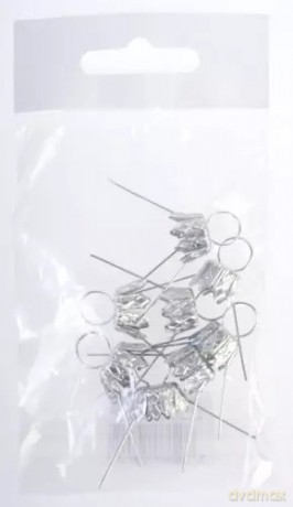 Zawieszka do ozdób świątecznych, srebrna, 12 mm (7 sztuk)