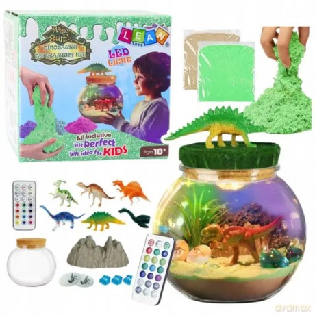 Zestaw Kreatywny Terrarium Dla Dinozaurów DIY Lampka LED Pilot