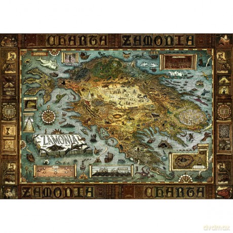 HEYE 2000 EL. Map of Zamonia [PUZZLE]