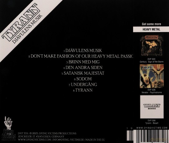 Tyrann: Djavulens Musik [CD]
