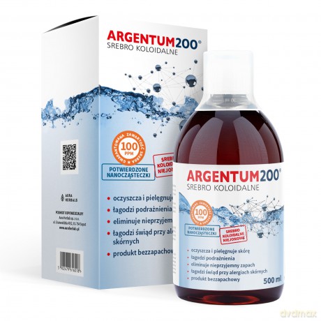 AURA HERBALS Srebro Koloidalne 100 ppm tonik 500 ml