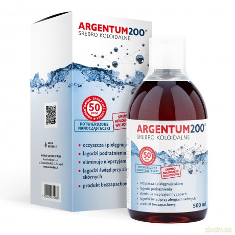 AURA HERBALS Srebro Koloidalne 50 ppm tonik 500 ml