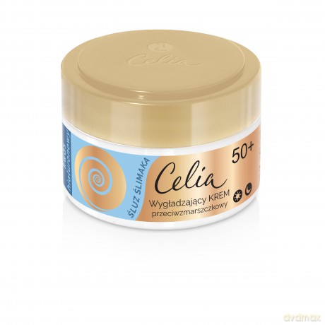 CELIA Śluz Ślimaka 50+ Wygładzający krem przeciwzmarszczkowy z kwasem hialuronowym 50 ml