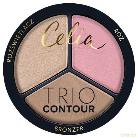 CELIA Trio Contour Zestaw do konturowania twarzy w pudrze 01