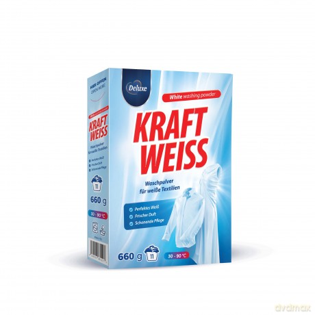 DELUXE Kraft Weiss Proszek do prania białego i firan 660 g