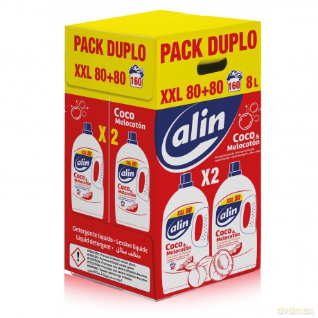 DISI ALIN Płyn do prania Kokos&Brzos duopac 2x4L&