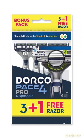 DORCO Pace 4 Pro Maszynka do golenia jednorazowa 4 ostrza 1 op. - 4 szt.
