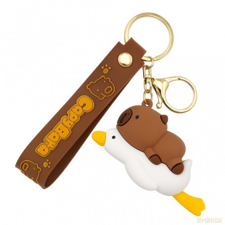 ECARLA Brelok do kluczy kapibara z gąską CAPYBARA BRL378