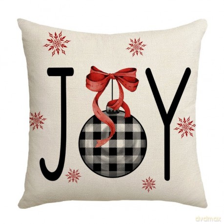 ECARLA Poszewka na poduszkę świąteczna Boże Narodzenie 45 cm x 45 cm JOY POD178