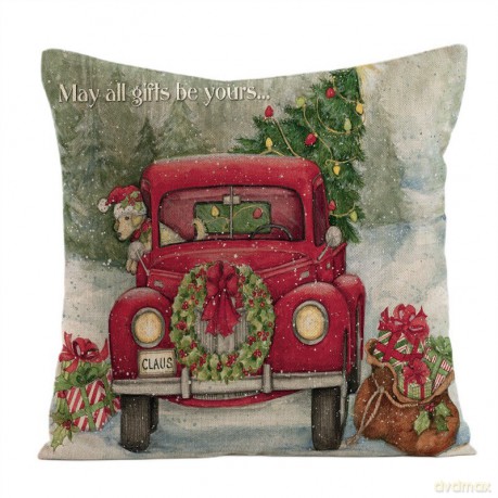 ECARLA Poszewka na poduszkę świąteczna Boże Narodzenie 45 cm x 45 cm POD173