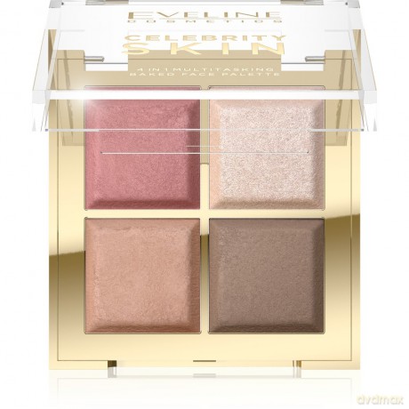 EVELINE Celebrity Skin Wypiekana paleta wielofunkcyjna do konturowania 4w1 16 g