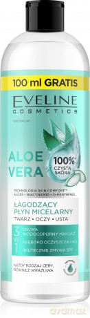 EVELINE Skin Comfort Łagodzący płyn micelarny Aloe Vera 3w1 500 ml
