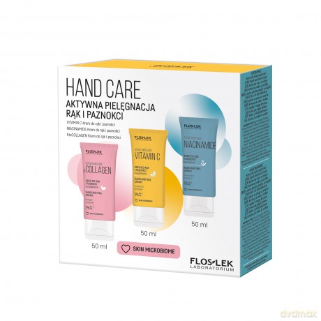 FLOSLEK Zestaw Hand Care Aktywna pielęgnacja skóry rąk - 3 x 50 ml