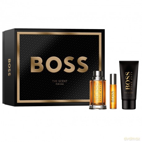 HUGO BOSS Scent Zestaw prezentowy dla mężczyzn (Woda toaletowa 100ml + Woda toaletowa 10ml + Żel pod prysznic 100ml)