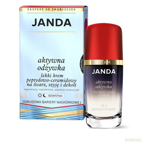 JANDA Aktywna Odżywka Lekki krem peptydowo-ceramidowy na twarz, szyję i dekolt 50 ml