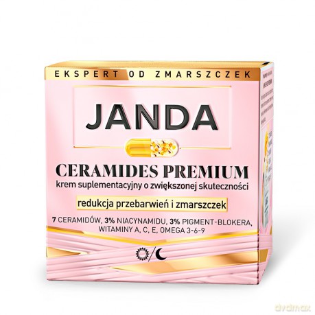 JANDA Ceramides Premium Krem suplementacyjny o zwiększonej skuteczności Redukcja przebarwień i zmarszczek 50 ml