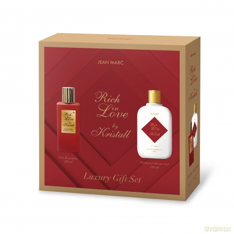 JEAN MARC Zestaw prezentowy damski Rich in Love (Woda perfumowana 100ml + Perfumowany żel pod prysznic 250ml)