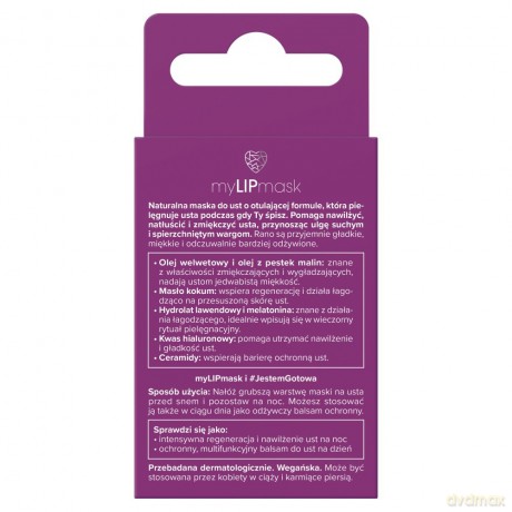 MIYA myLIPmask Odżywcza maska do ust na noc 10 g