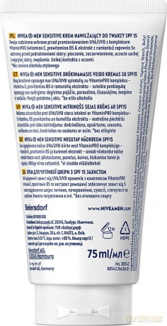 NIVEA MEN Krem 75ml Sensitive d/twarzy SPF15