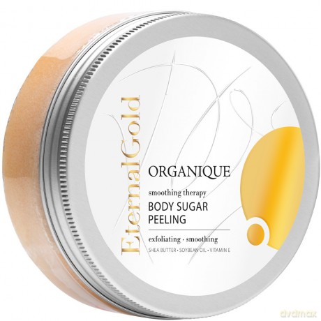 ORGANIQUE Eternal Gold Wygładzający peeling cukrowy do ciała 200 ml