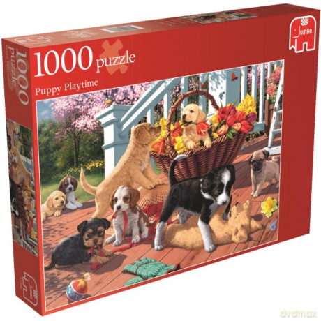 JUMBO 1000 EL. Zabawy szczeniąt [PUZZLE]