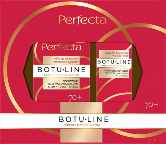 PERFECTA Zestaw prezentowy Botuline 70+ (Krem przeciwzmarszczkowy do twarzy 50ml + Krem pod oczy 15ml)