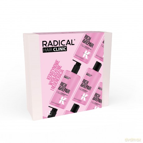 RADICAL Zestaw prezentowy Hair Clinic (Szampon regenerujący 300ml + Odżywka regenerująca 260ml)