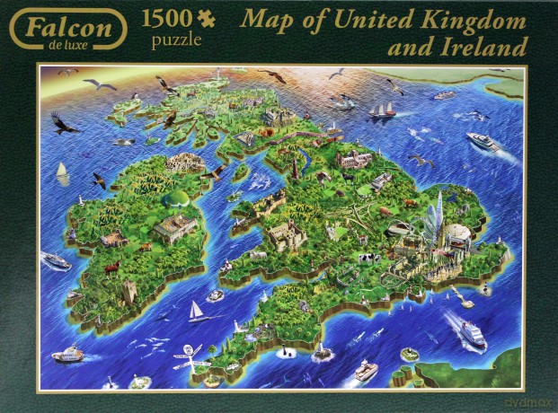 JUMBO 1500 EL.Mapa W.Brytania i Irlandia [PUZZLE]