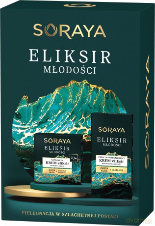 SORAYA Zestaw prezentowy Eliksir Młodości 70+ (Krem-eliksir naprawczy 50ml + Krem-eliksir przeciwzmarszczkowy pod oczy i na powieki 15ml)