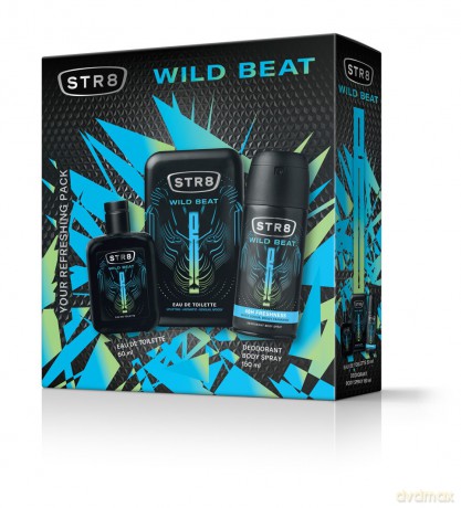 STR8 Zestaw prezentowy męski Wild Beat (Woda toaletowa 50ml + Dezodorant spray 150ml)