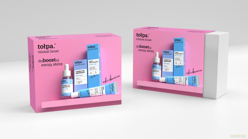 TOŁPA Zestaw prezentowy Clinical boost (Serum do twarzy 30ml + Krem intensywnie nawilżający do twarzy 40ml)