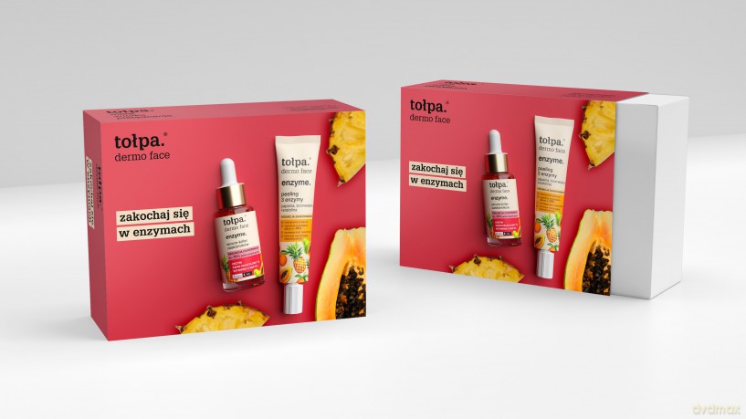 TOŁPA Zestaw prezentowy Dermo enzyme (Peeling 3 enzymy 40ml + Serum-killer zaskórników 30ml)