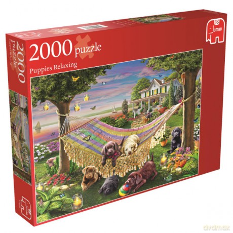 JUMBO 2000 EL. Odpoczywające szczenięta [PUZZLE]