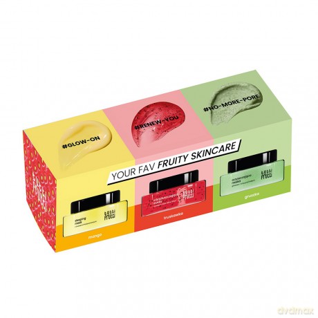 TUTTI FRUTTI Zestaw prezentowy Your Fav Skincare (3 x maseczki do pielęgnacji twarzy)