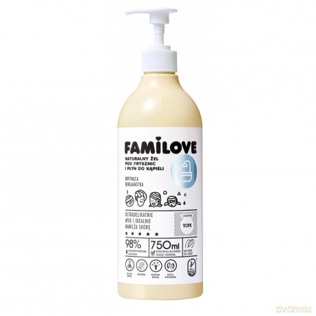 YOPE FAMILOVE Płyn do kąpieli+Żel p/prysznic 750ml