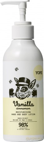YOPE Nawilżający balsam do rąk i ciała Wanilia+Cynamon 300 ml