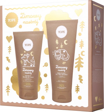 YOPE Zimowy Nastrój Zestaw prezentowy Żel pod prysznic 200 ml + Balsam do ciała 150 ml