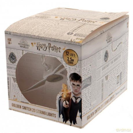Harry Potter lampki dekoracyjne - Złoty Znicz / Harry Potter Golden Snitch 2D String Light