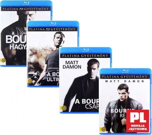 Bourne Platinum Collection: Tożsamość Bourne'a / Krucjata Bourne'a / Ultimatum Bourne'a / Dziedzictwo Bourne'a [4xBlu-Ray]