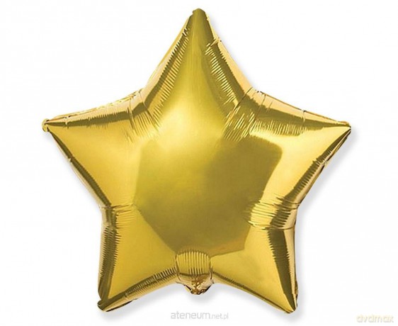 Balon foliowy 46 cm Gwiazda złota