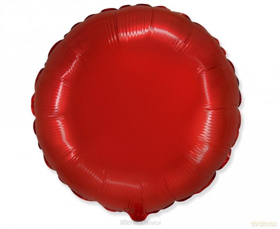 Balon foliowy 46 cm Okrągły czerwony