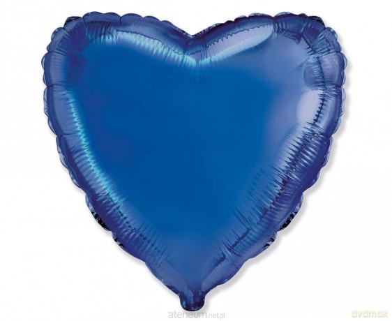 Balon foliowy 46 cm Serce niebieski