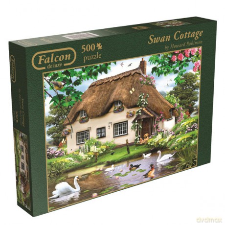 JUMBO 500 EL. Łabędź i domek H.Robinson [PUZZLE]