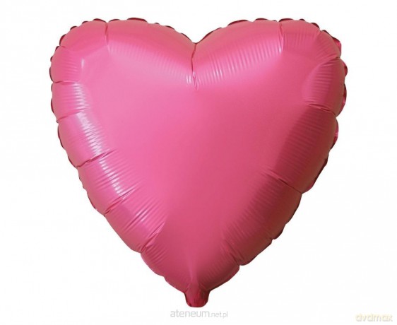 Balon foliowy 46 cm Serce pastel czerwony