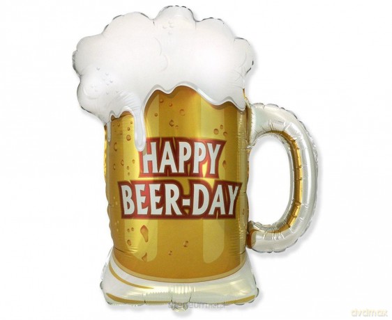 Balon foliowy 61 cm Kufel: Happy Beer-Day
